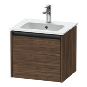 Duravit Ketho.2 Meuble sous lavabo 51x42x44 cm, 1 tiroir, suspendu, noyer foncé