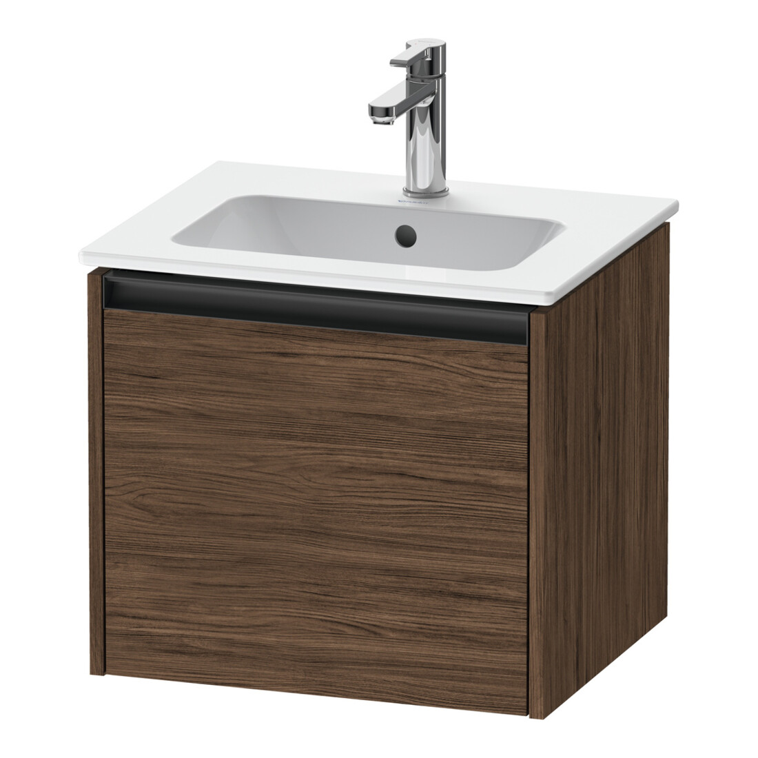 Duravit Ketho.2 Meuble sous lavabo 51x42x44 cm, 1 tiroir, suspendu, noyer foncé