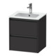 Duravit Ketho.2 Meuble sous-lavabo 51x42x54,9 cm, 2 tiroirs, suspendu, gris mat-1