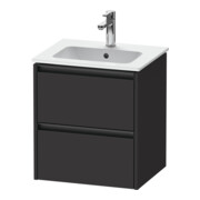 Duravit Ketho.2 Meuble sous-lavabo 51x42x54,9 cm, 2 tiroirs, suspendu, gris mat
