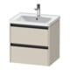 Duravit Ketho.2 Meuble sous lavabo 58,4x45,5 cm, tau mat, 2 tiroirs, suspendu-1