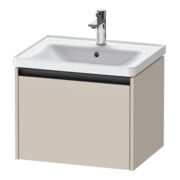Duravit Ketho.2 Meuble sous lavabo 58,4x45,5 cm, taupe, 1 tiroir, suspendu