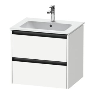 Duravit Ketho.2 Meuble sous lavabo 61x48 cm, blanc mat, 2 tiroirs, suspendu