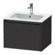 Duravit Ketho.2 Meuble sous lavabo 61x48 cm, graphite mat, 1 tiroir, suspendu-1