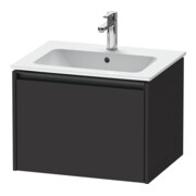 Duravit Ketho.2 Meuble sous lavabo 61x48 cm, graphite mat, 1 tiroir, suspendu