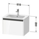 Duravit Ketho.2 Meuble sous lavabo 61x48 cm, graphite mat, 1 tiroir, suspendu-3