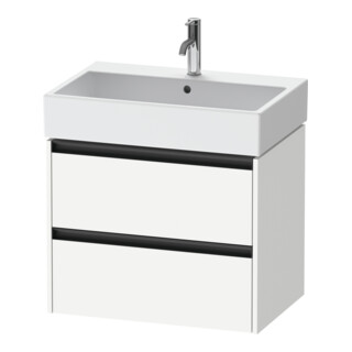 Duravit Ketho.2 Meuble sous-lavabo 68,4x46 cm, blanc mat, 2 tiroirs, suspendu