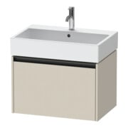 Duravit Ketho.2 Meuble sous lavabo 68,4x46 cm, taupe mat, 1 tiroir, suspendu