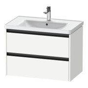 Duravit Ketho.2 Meuble sous lavabo 78,4x45,5cm, blanc mat, 2 tiroirs, suspendu