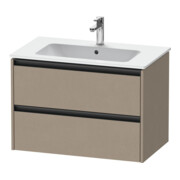 Duravit Ketho.2 Meuble sous lavabo 81x48cm, beige, 2 tiroirs, suspendu