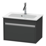 Duravit Ketho Compact meuble sous-lavabo 60x38,5 cm, graphite mat, 1 tiroir, suspendu-1