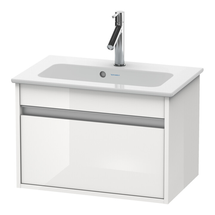 Duravit Ketho Compact meuble sous-lavabo 60x38,5 cm, graphite mat, 1 tiroir, suspendu