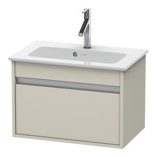 Duravit Ketho Compact Meuble sous lavabo 60x38,5 cm, taupe, 1 tiroir, suspendu