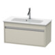 Duravit Ketho Compact meuble sous-lavabo 80x38,5 cm, taupe, 1 tiroir, suspendu-1