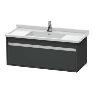 Duravit Ketho Meuble sous-lavabo 100x45,5 cm, gris mat, 1 tiroir, suspendu