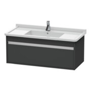 Duravit Ketho Meuble sous-lavabo 100x45,5 cm, gris mat, 1 tiroir, suspendu