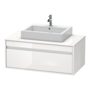 Duravit Ketho Meuble sous lavabo 100x55 cm, blanc brillant, 1 tiroir, suspendu