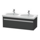 Duravit Ketho Meuble sous-lavabo 115x45,5 cm, graphite mat, 1 tiroir, suspendu-1