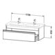Duravit Ketho Meuble sous-lavabo 115x45,5 cm, graphite mat, 1 tiroir, suspendu-3