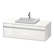 Duravit Ketho Meuble sous lavabo 120x55 cm, blanc brillant, 1 tiroir, suspendu