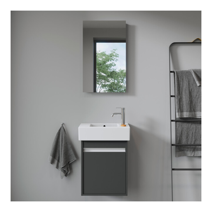 Duravit Ketho meuble sous-lavabo 45x22,5x55 cm, suspendu, T droite, graphite mat