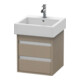 Duravit Ketho Meuble sous lavabo 45x44 cm, beige, 2 tiroirs, suspendu-1