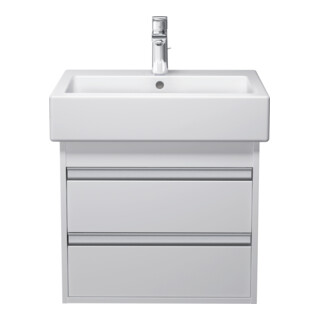 Duravit Ketho Meuble sous-lavabo 55x44 cm, blanc mat, 2 tiroirs, suspendu
