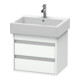 Duravit Ketho Meuble sous-lavabo 55x44 cm, blanc mat, 2 tiroirs, suspendu