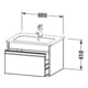 Duravit Ketho Meuble sous lavabo 60x47,5 cm, blanc mat, 1 tiroir, suspendu-4