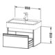 Duravit Ketho Meuble sous lavabo 65x44 cm, lin, 1 tiroir, suspendu