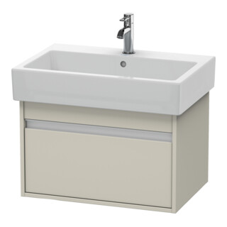 Duravit Ketho Meuble sous-lavabo 65x44 cm, taupe, 1 tiroir, suspendu