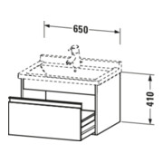 Duravit Ketho Meuble sous-lavabo 65x45,5cm, lin, 1 tiroir, suspendu-4