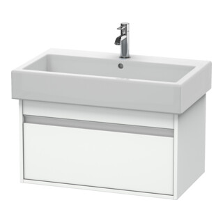 Duravit Ketho Meuble sous lavabo 75x44 cm, blanc mat, 1 tiroir, suspendu