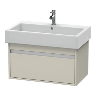 Duravit Ketho Meuble sous lavabo 75x44 cm, taupe, 1 tiroir, suspendu