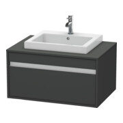 Duravit Ketho Meuble sous lavabo 80x55 cm, gris mat, avec EWT, 1 tiroir, suspendu