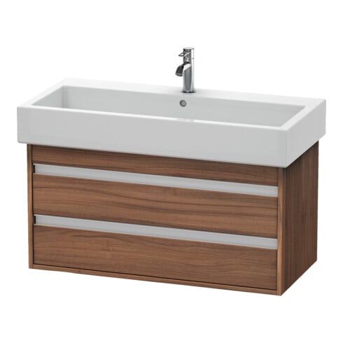 Duravit Ketho Meuble sous-lavabo 95x44 cm, Noyer naturel, 2 tiroirs, suspendu
