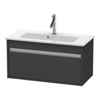Duravit Ketho Meuble sous-lavabo Compact 80x38,5 cm, graphite mat, 1 tiroir, suspendu