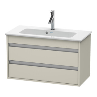 Duravit Ketho Meuble sous-lavabo Compact 80x38,5 cm, Taupe, 2 tiroirs, suspendu