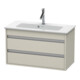 Duravit Ketho Meuble sous-lavabo Compact 80x38,5 cm, Taupe, 2 tiroirs, suspendu-1