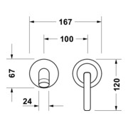 Duravit Kit complet MinusFlow Balcoon UP-EHM, A 221 mm, sans évacuation, ES courbé-2