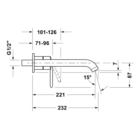 Duravit Kit complet MinusFlow Balcoon UP-EHM, A 221 mm, sans évacuation, ES courbé