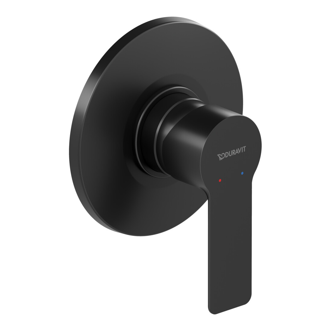 Duravit Kit complet mitigeur douche encastré D-Code céramique, rond, 27 l, noir mat
