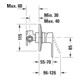 Duravit Kit complet mitigeur douche encastré D-Code céramique, rond, 27 l, noir mat