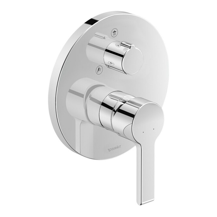 Duravit Kit de montage B.2 Mitigeur douche encastré, avec inverseur, rond, chrome