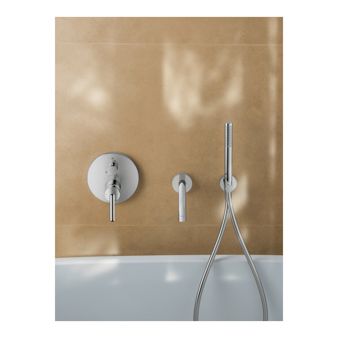 Duravit Kit de montage Balcoon Mitigeur monocommande baignoire UP, chrome brillant