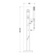 Duravit Kit de montage Balcoon UP-WA.-EHM, sortie 201 mm, au sol, noir mat-5