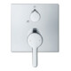 Duravit Kit de montage C.1 Mitigeur bain encastré, carré, avec inverseur, chromé-1