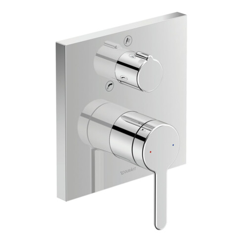 Duravit Kit de montage C.1 Mitigeur bain encastré, carré, avec inverseur, chromé
