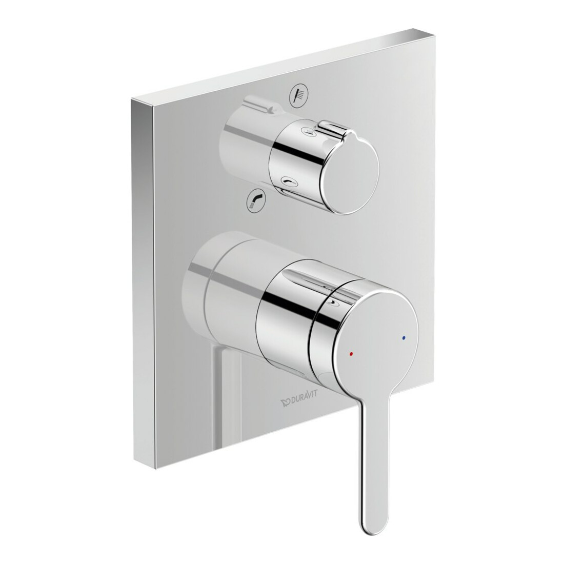 Duravit Kit de montage C.1 Mitigeur bain encastré, carré, avec inverseur, chromé