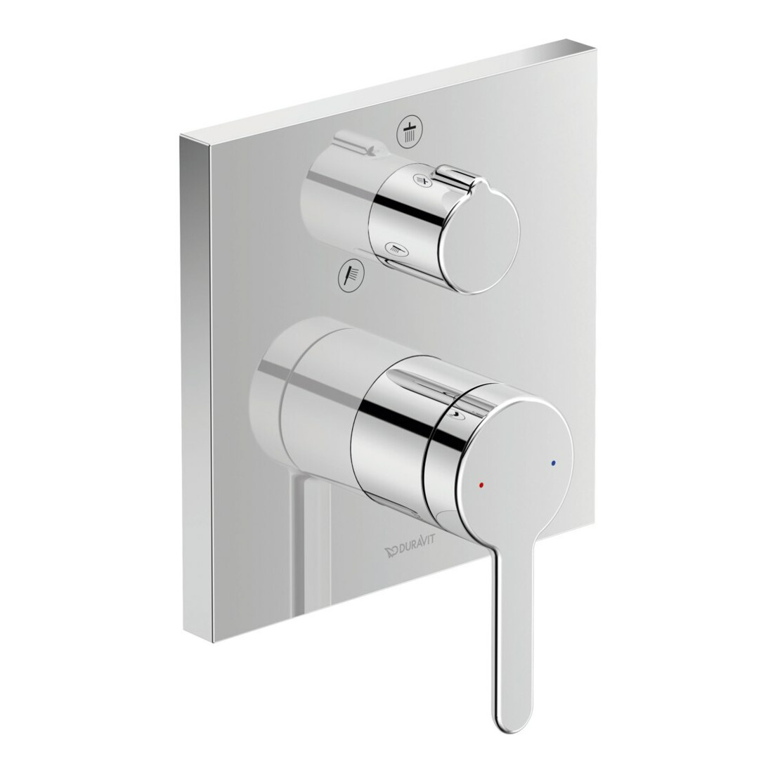 Duravit Kit de montage C.1 Mitigeur douche encastré, avec inverseur, carré, chrome